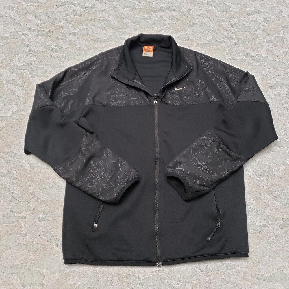 Nike Windbreaker Jacket Mens Medium Black Full Zip The Athletic Dept.